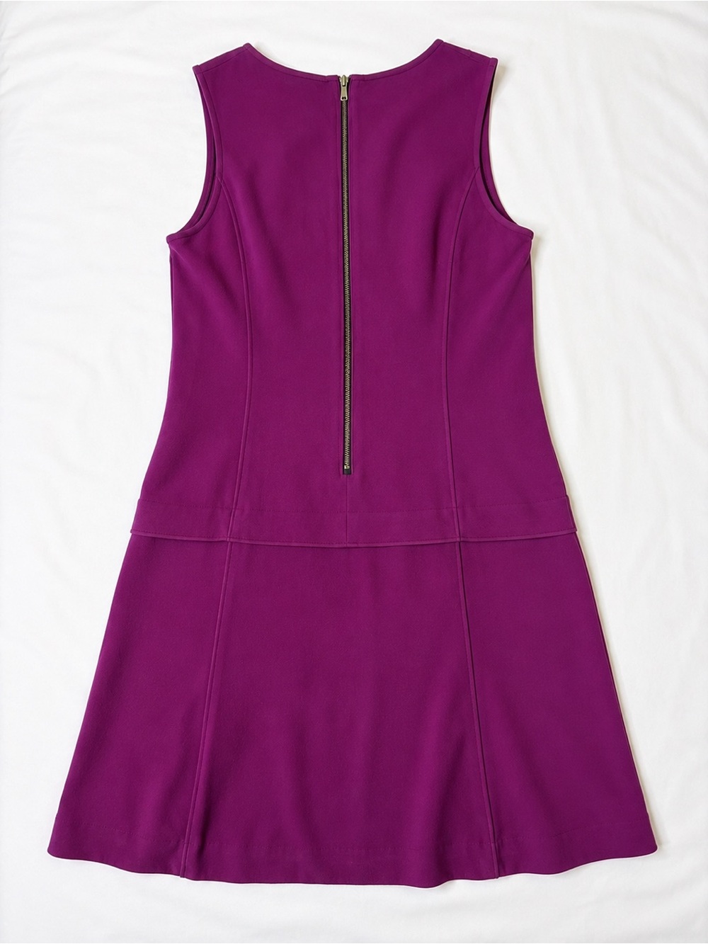 Loft  Magenta Sleeveless A-Line  Shift Dress Size 6 - Picture 4 of 6